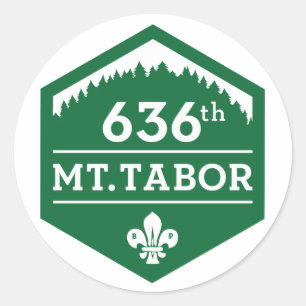 Sticker Rond 636e Mt. Tabor — Logo Feuille d'autocollant de 20