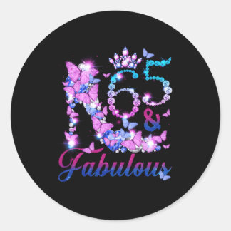 Sticker Rond 65 65 Fabuleux 65E Papillon Diamant