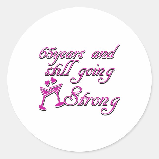 Sticker Rond 65e anniversaire (Devant)