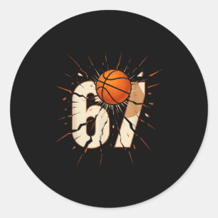 Sticker Rond 67 Brainrot Basketball Drip pour jeunes - Drôles d