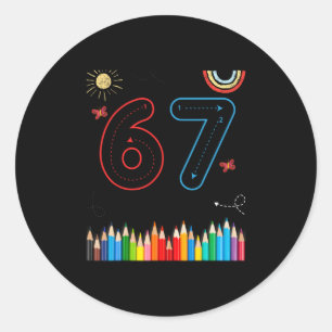 Sticker Rond 67 dessins drôles de mèmes d'enseignants d'école é
