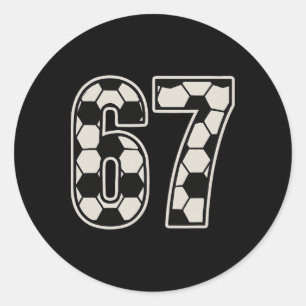 Sticker Rond 67 Football Six Seven 6 7 Mème 67 _1