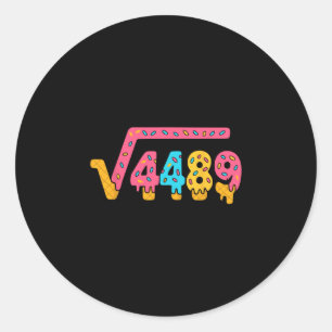 Sticker Rond 67 Glace Meme Racine Carrée 4489 Argot Mathématiqu