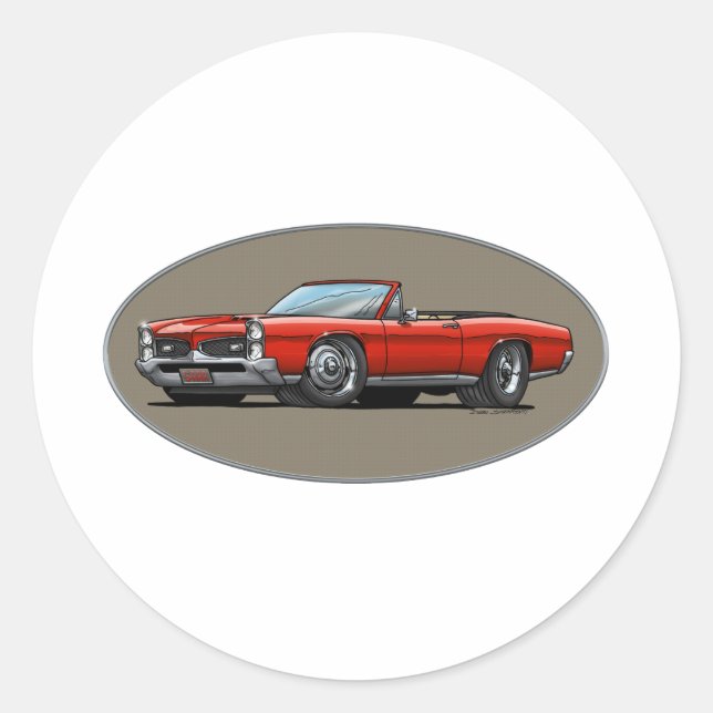 Sticker Rond 67 GTO_Red_Convertible (Devant)