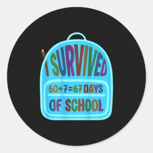 Sticker Rond 67 Jours D'école Crème Glacée Drip 67 Bysebyll Vie