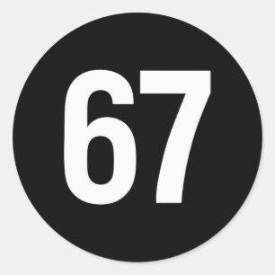 Sticker Rond 67 Meme Alpha Génération Z Aura Style Énergétique 