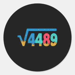 Sticker Rond 67 Meme Crème Glacée Goutte Racine Carrée 4489 Arg