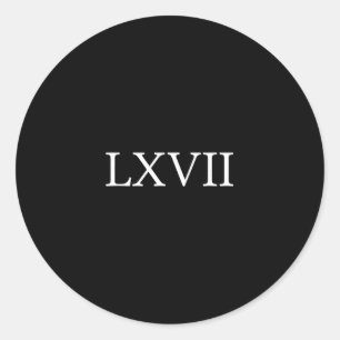 Sticker Rond 67 Mème d'histoire Six Sept Historien Drôle d'hist