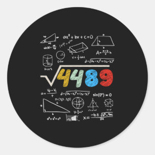 Sticker Rond 67 Meme Racine Carrée 4489 Faites Le Calcul Drôle 
