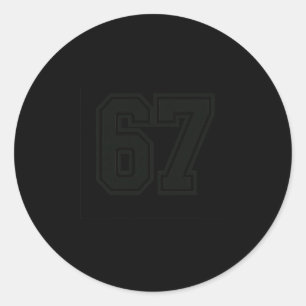 Sticker Rond 67 Meme Six Seven 6 7 Création de Meme 6 7