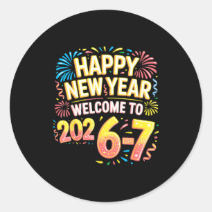 Sticker Rond 67 Nouvel An - Bonne Année 2026-7 Drôle 67