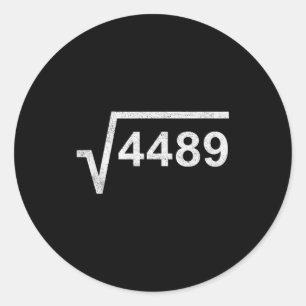 Sticker Rond 67 Six Seven 6-7 Mème Racine Carrée 4489 Argot Mat