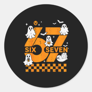 Sticker Rond 67 Six Seven Mème Amusant 6 7 Couple Correspondant