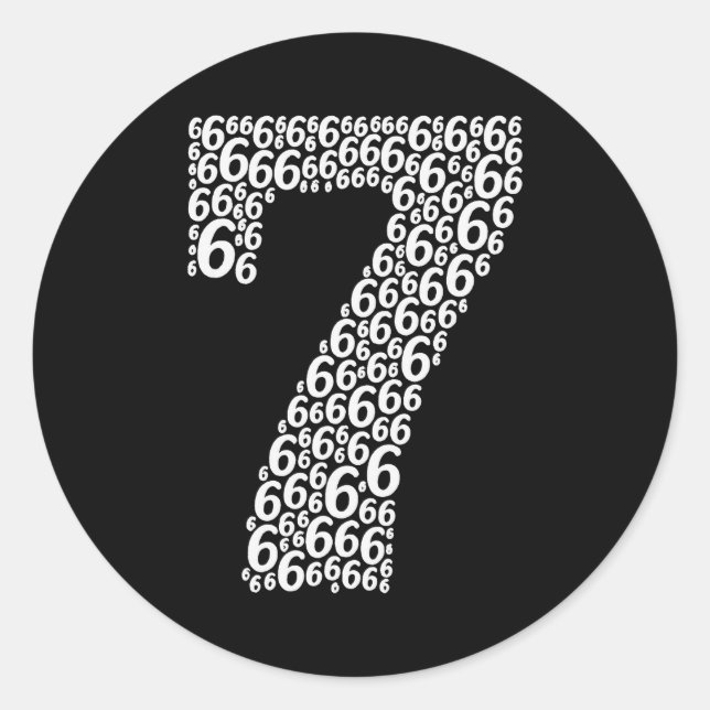 Sticker Rond 67 Sixty Seven Halloween Costume Design Funny 6 7  (Devant)