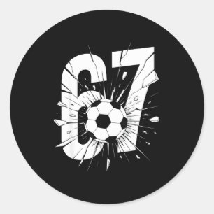 Sticker Rond 67 Soccer Six Seven 6 7 Mème 67