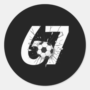 Sticker Rond 67 Soccer Six Seven 6 7 Mème 67 _3