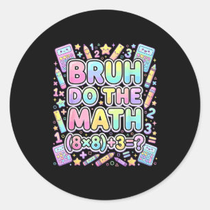 Sticker Rond 67 T-shirt Six Seven Mème 6-7 Garçons Filles Bruh
