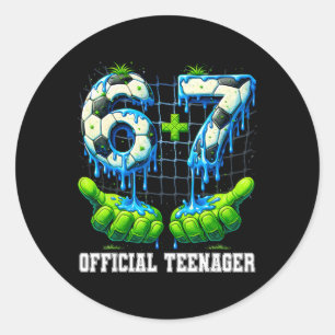 Sticker Rond 6+7 13 ans Adolescent officiel Drip Football 13ème