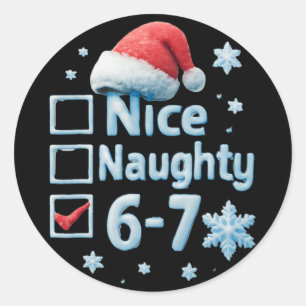 Sticker Rond 6-7 Meme Jolies Cochonnes 67 Noël Cerveau Pourri D