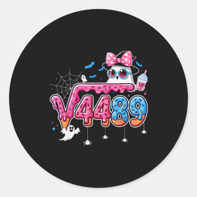 Sticker Rond 6 7 Meme Square Root 4489 Slang Math Teacher Hallo (Devant)