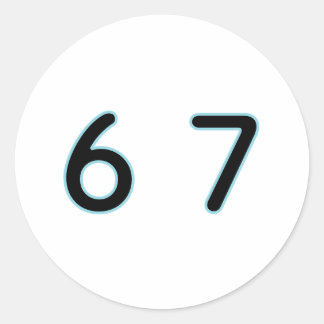 Sticker Rond 6 7 Six Seven Epic Lit 