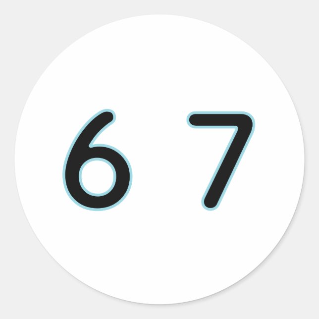 Sticker Rond 6 7 Six Seven Epic Lit  (Devant)