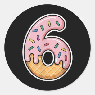 Sticker Rond 6 Six Seven Tendance 67 Joyeux 67e jour d'école