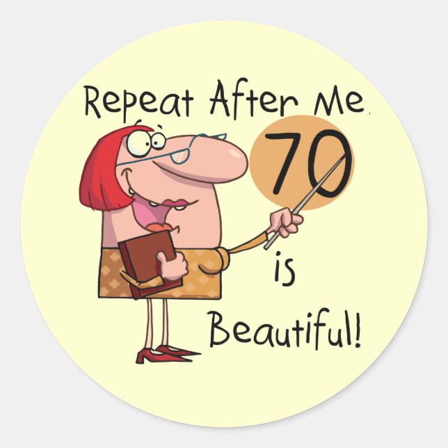 Sticker Rond 70 est de Beaux Tshirts et cadeaux (Devant)