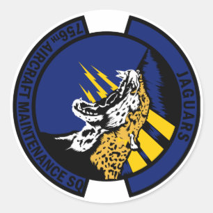 Sticker Rond 756th Escadron d'entretien des avions - jaguars