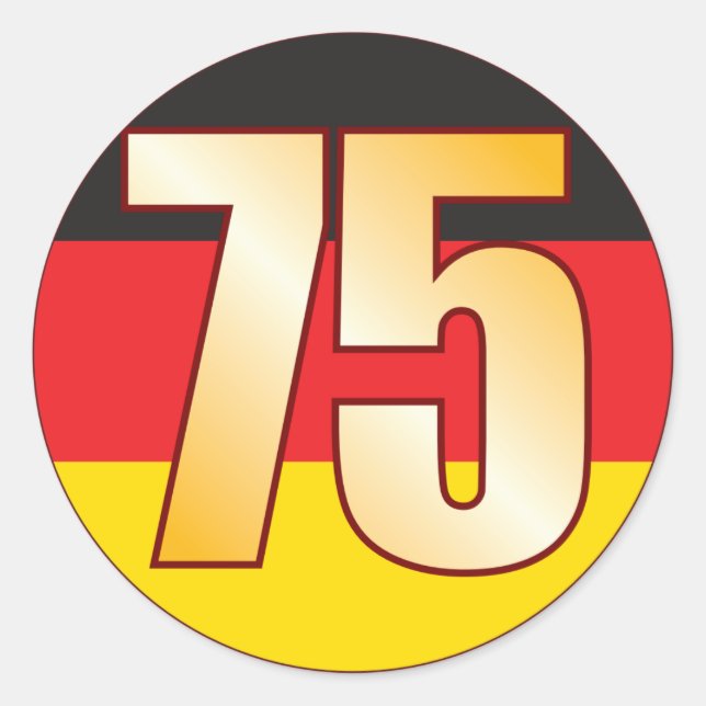 Sticker Rond 75 Gold ALLEMAGNE (Devant)