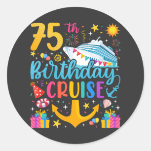 Sticker Rond 75e anniversaire Croisière B-Day Party