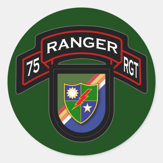 Sticker Rond 75e Régiment de Rangers - aéroporté (Devant)
