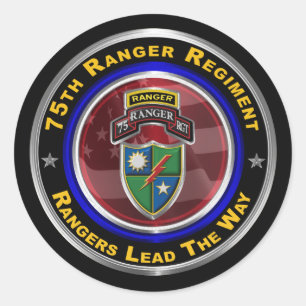 Sticker Rond 75e Régiment de Rangers "Les Rangers mènent le c