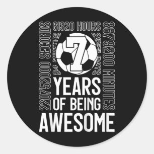 Sticker Rond 7 Ans de Foot Incroyable 7ème Anniversaire _2