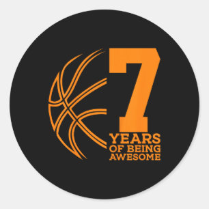 Sticker Rond 7 Ans de Sketll Incroyable 7ème Anniversaire 