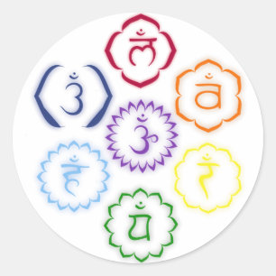 Sticker Rond 7 chakras en cercle