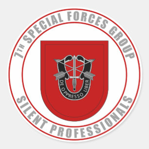 Sticker Rond 7ème Groupe de forces spéciales