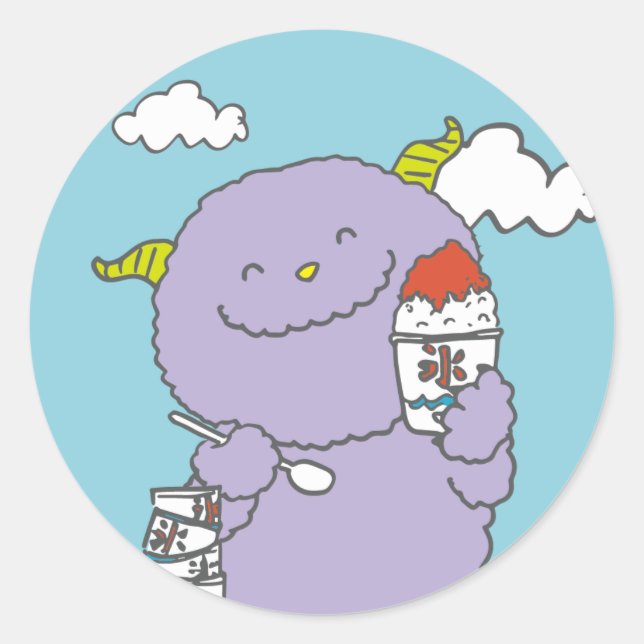 STICKER ROND 8月モンスターシール。 (Devant)