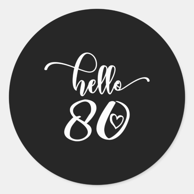 Sticker Rond 80E Pour Hello 80 Quatre-Vingt-80 (Devant)