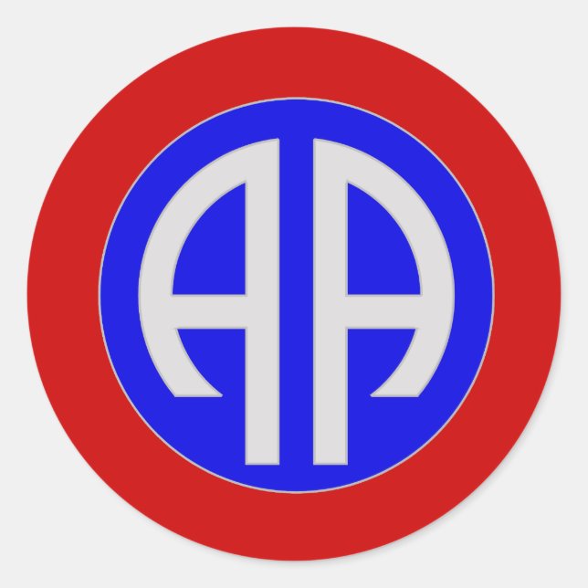 Sticker Rond 82e AIRBORNE - ARMÉE (Devant)