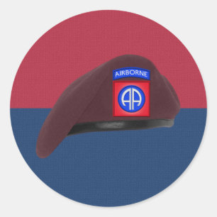 Sticker Rond 82e division aéroportée Iconic Beret