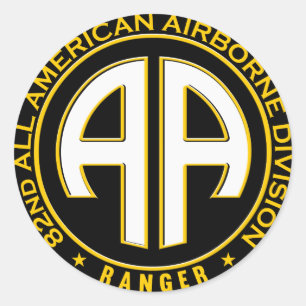 Sticker Rond 82e Patch Décontracté des Rangers aéroportés a