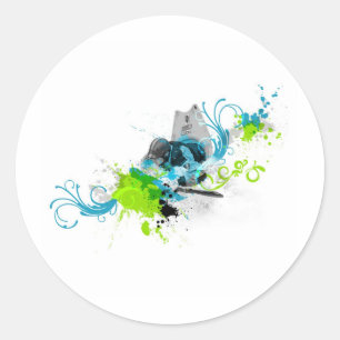 Sticker Rond 83. Kayak urbain 2