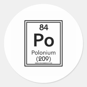 Sticker Rond 84 Polonium