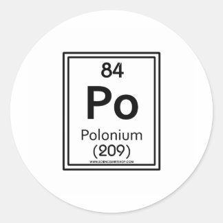 Sticker Rond 84 Polonium