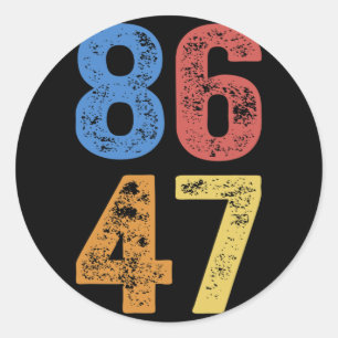 Sticker Rond 8647 Manifestation contre Trump