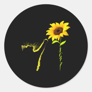 Sticker Rond 8647 Subtle Anti Trump 86 47 Chat Tournesol