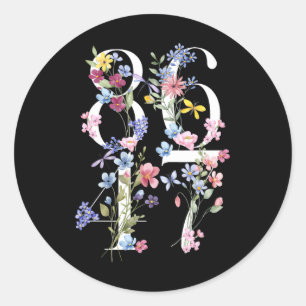 Sticker Rond 8647 Subtle Anti Trump 86 47 Floral Boho Style