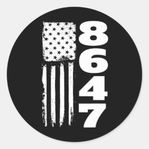Sticker Rond 86 47 8647 Subtle Anti Trump 1
