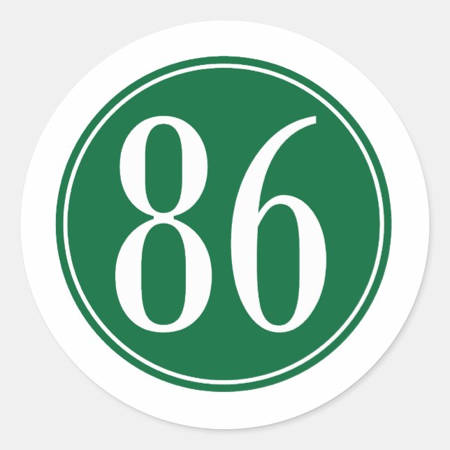 Sticker Rond #86 Cercle Vert (Devant)